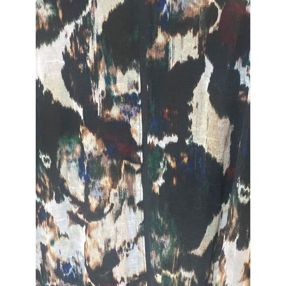 Simply Vera Wang Abstract Print Popover  Top Vented High Low Hem Crew Neck - Picture 2 of 4